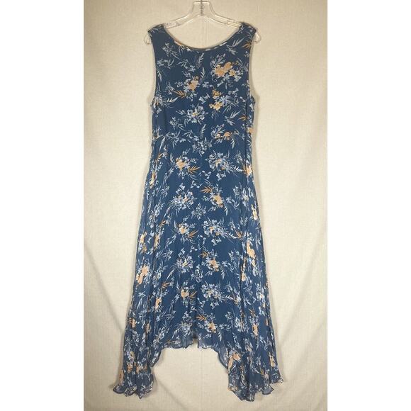 Sundance Blue On The Breeze Floral Print Viscose Sleeveless Maxi Dress Size 14 - Picture 3 of 12